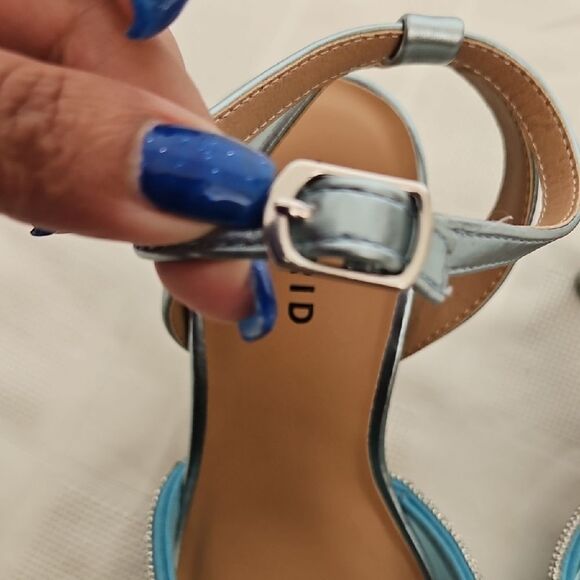 Torrid Blue Strappy Heels with Bow Detail - Picture 10 of 16